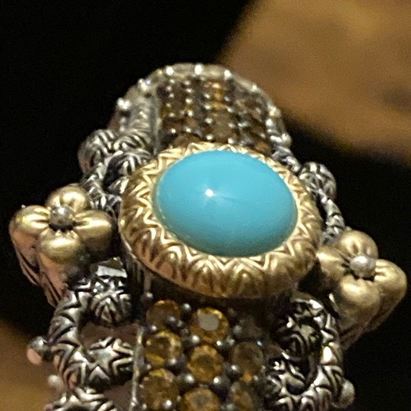 Barbara Bixby sterling silver & 18k gold gemstone cuff - Picture 8 of 12